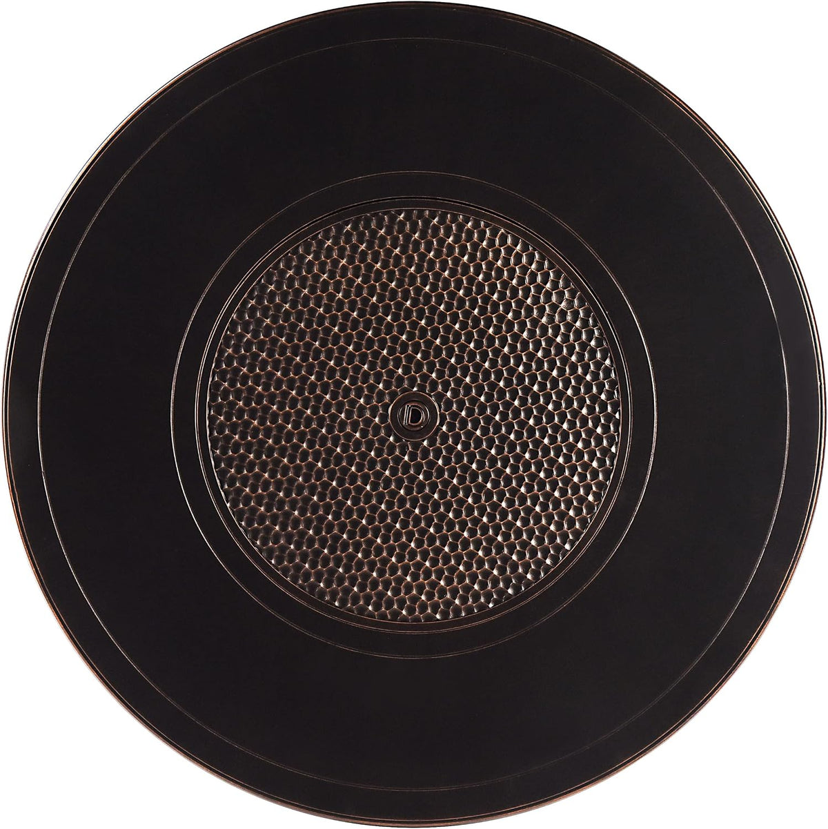 AZMATERA-FPT-AC Aluminum 44 In. round Propane Beads, Lid and Fabric Cover Finish Outdoor Fire Table, Antique Copper